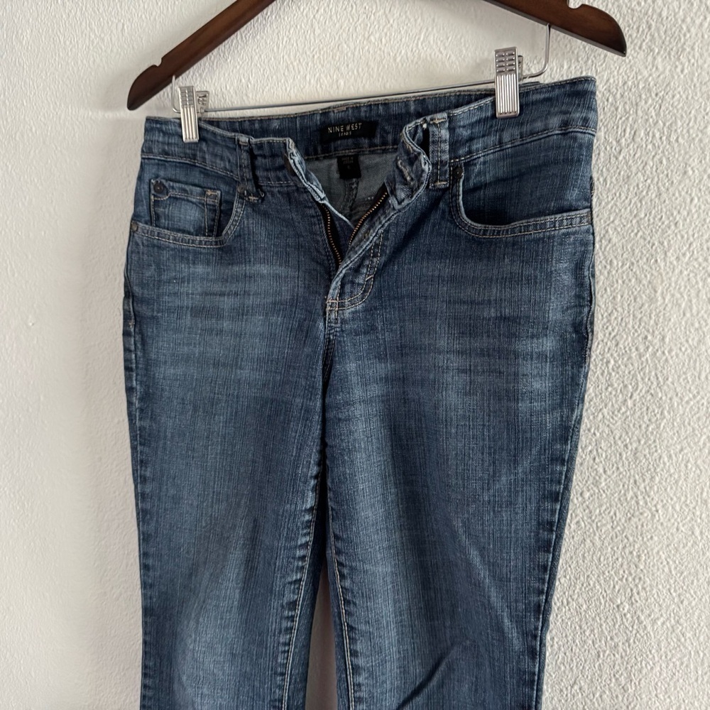 Nine West Y2K Jeans Denim Bootcut Medium Wash Mid Rise Zip Closure Size 6 / 27 - Picture 4 of 16